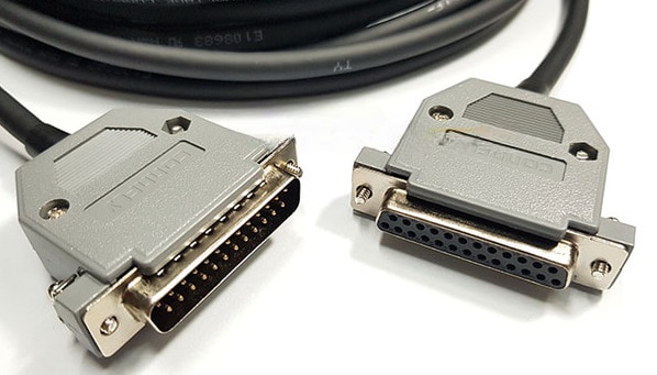 DB25 터미널 블럭 암1 + 수1 + 2464 AWG24 10C(10가닥) 실드케이블