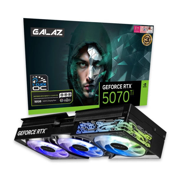[GALAX] 갤럭시 GALAZ 지포스 RTX 5070 Ti BLACK OC D7 16GB